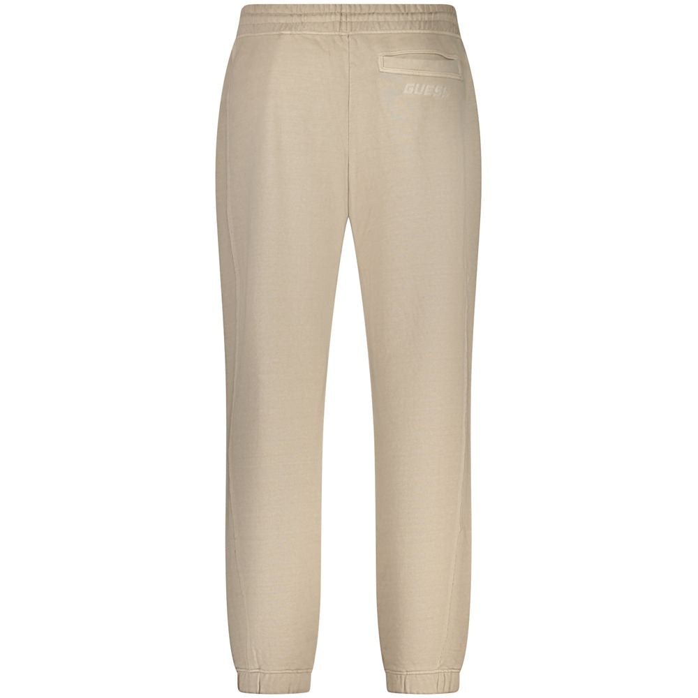 Beige Cotton Men's Sweatpants