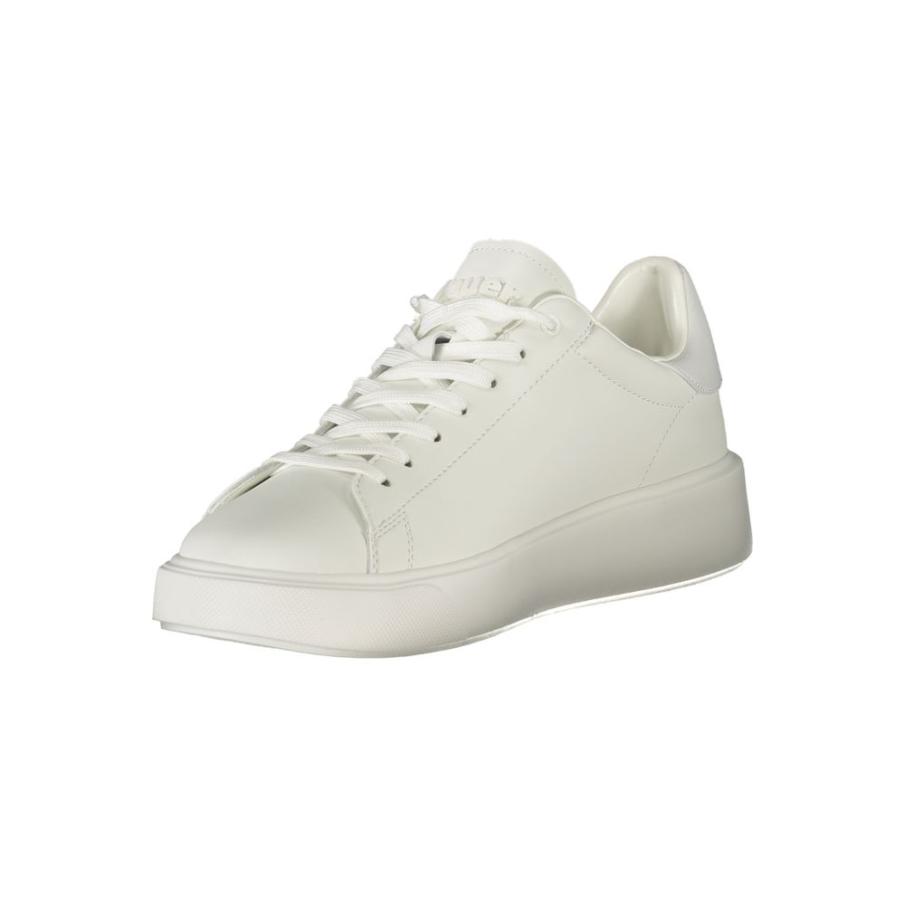 Bianco Poliestere Mens Sneaker