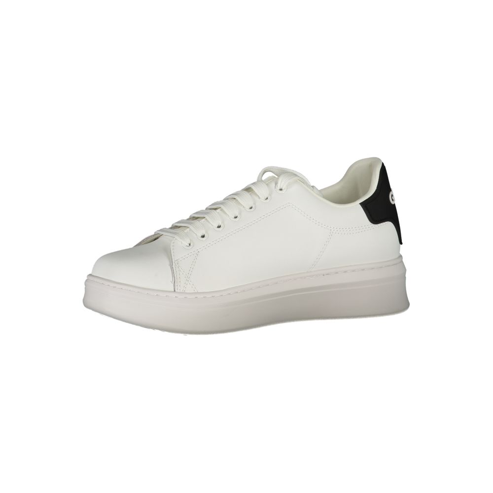 White Polyurethane Men Sneaker
