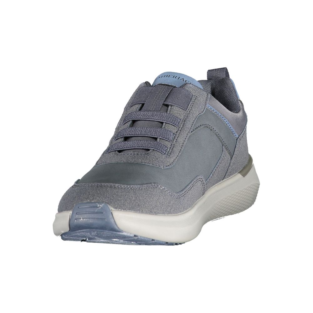 Blue Polyester Men Sneaker