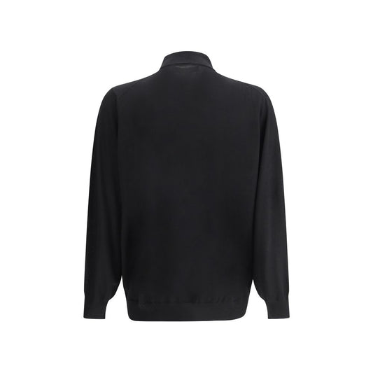 Black Cashmere Polo Shirt