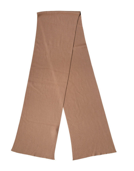 Brown Cashmere Knitted Neck Wrap Shawl Scarf