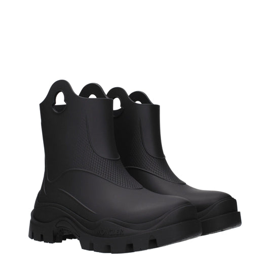 Black Cotton Ankle Boots
