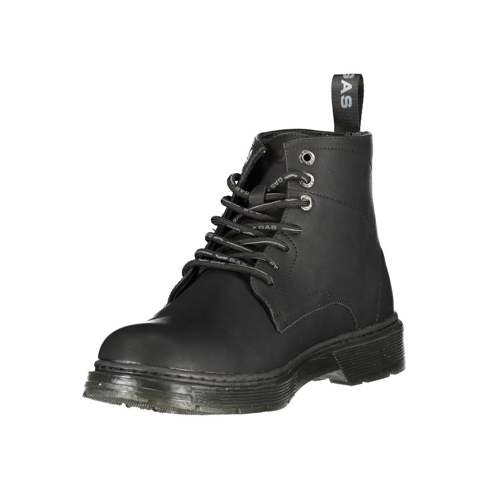 Black Polyurethane Men's Ankle Boot