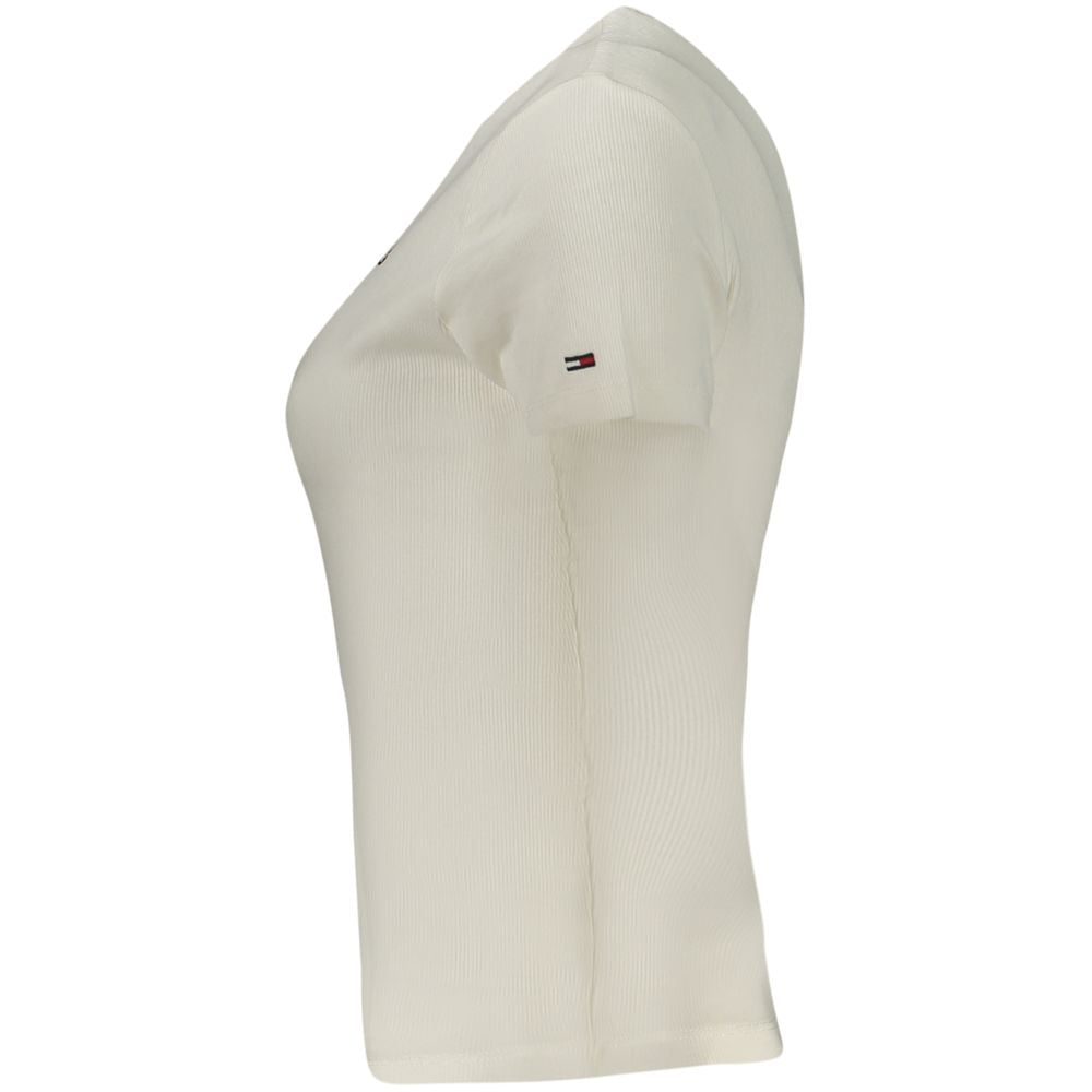 White Cotton Women's T-Shirt