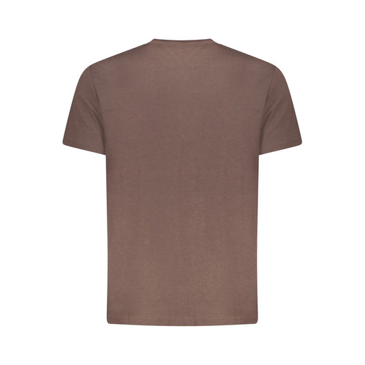 Brown Cotton Men's T-Shirt