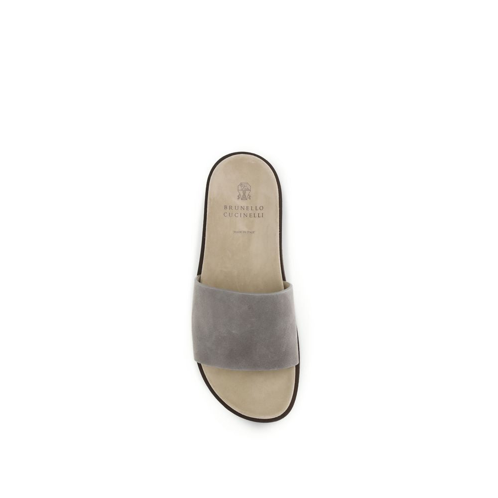 Gray Lamb Ovis Aries Aries Flat Sandals