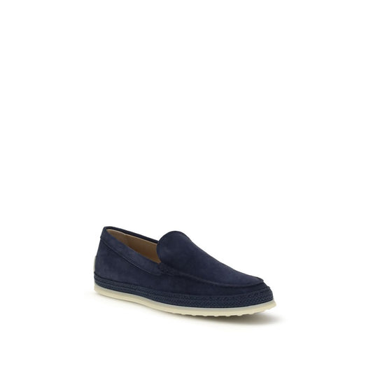 Blue Calf Leather Bos Taurus Slip-On Loafers