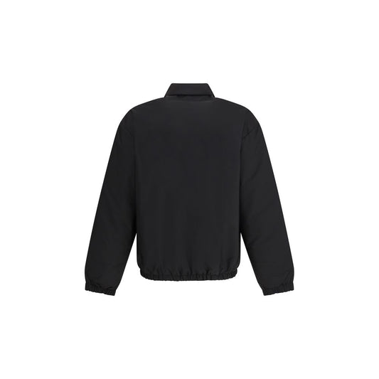 Black Recycled Polyamide Full-Length Jacket
