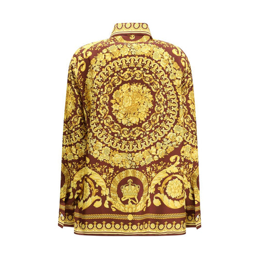 Bordeaux Silk Pattern Shirt