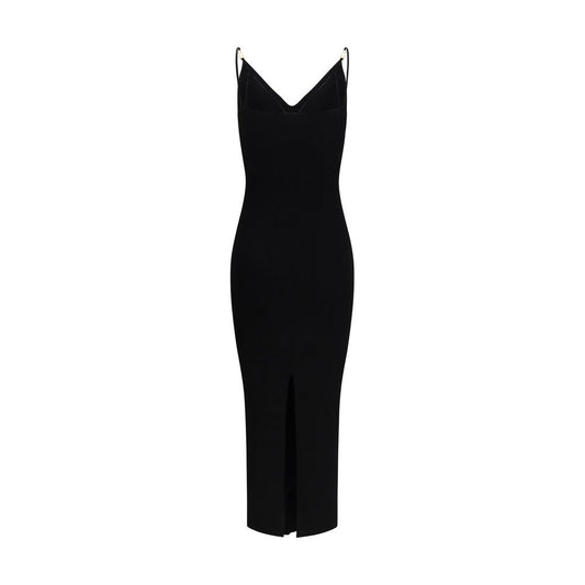 Black Viscose Casual Dress