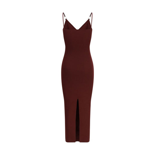 Bordeaux Viscose Casual Dress