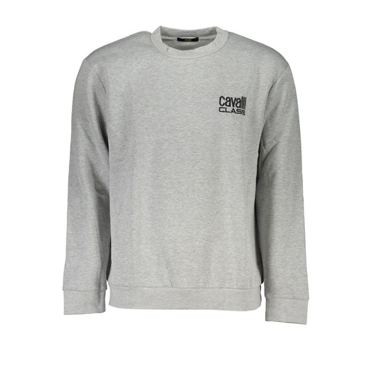 Chic Gray Embroidered Sweatshirt