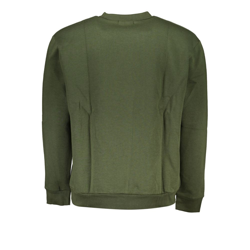 Elegant Green Fleece Crew Neck Sweatshirt
