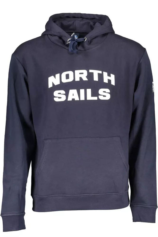 Blue Hooded Sweatshirt with Graphic Logo