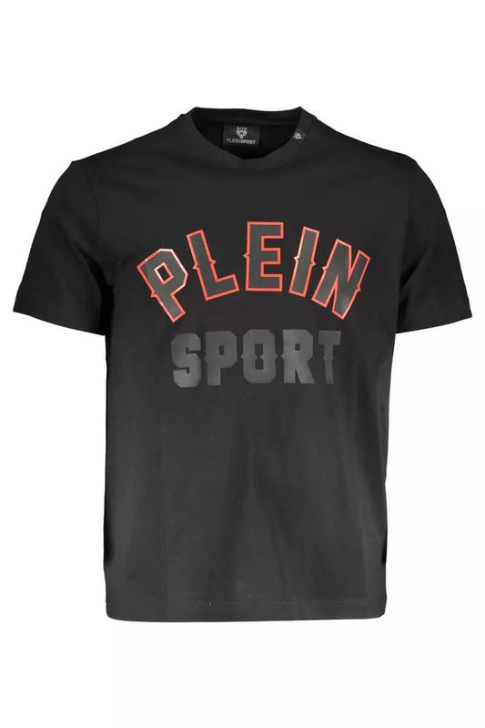 Elevated Athletic Black Tee with Iconic Print