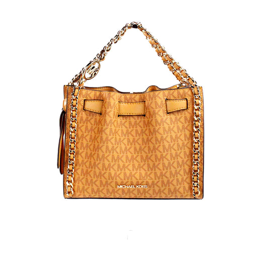 Mina Small Belted Cider Signature PVC Chain Inlay Crossbody Bag
