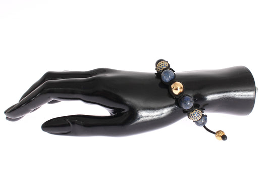 Blue CZ Coral Gold 925 Bracelet