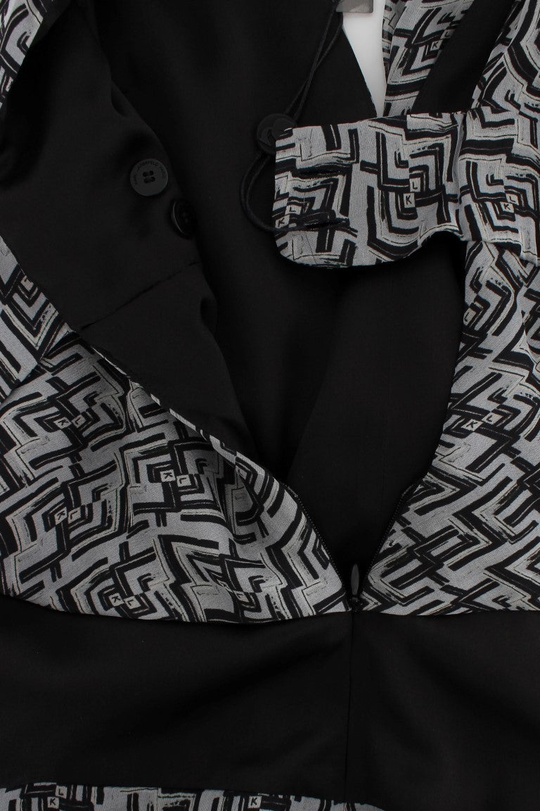 Elegant Silk Blouse with Logo Detailing