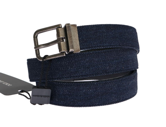Blue Cayman Leather Cotton Belt