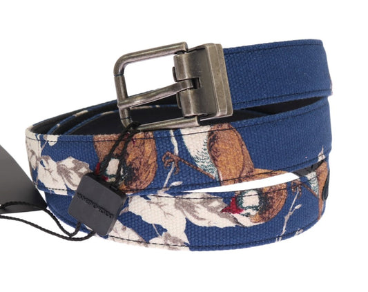 Blue Denim Leather Belt