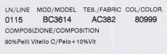 Black Leather Fur Silver Buckle Belt