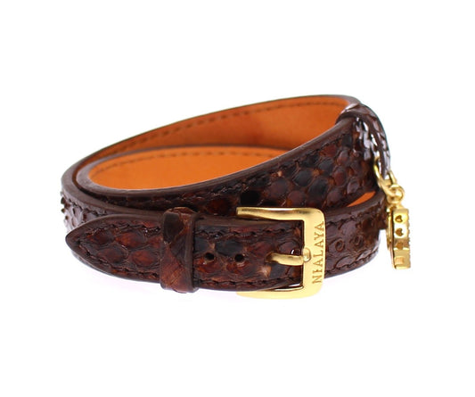 Snakeskin CZ LOVE 18K Gold 925 Silver Bracelet