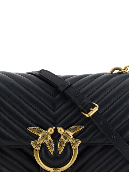 Elegant Black Quilted Leather Shoulder Bag