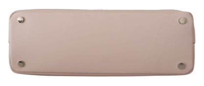 Elegant Mauve Chalk Leather Shoulder Bag