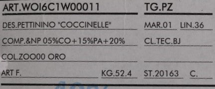 Gold Crystal Ladybug Floral Hair Comb