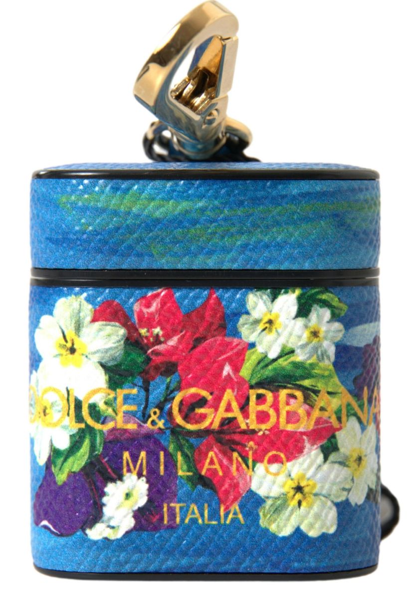 Dolce Gabbana Leather Logo Print Airpod Case