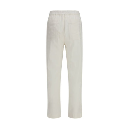 White Cotton Casual Pants