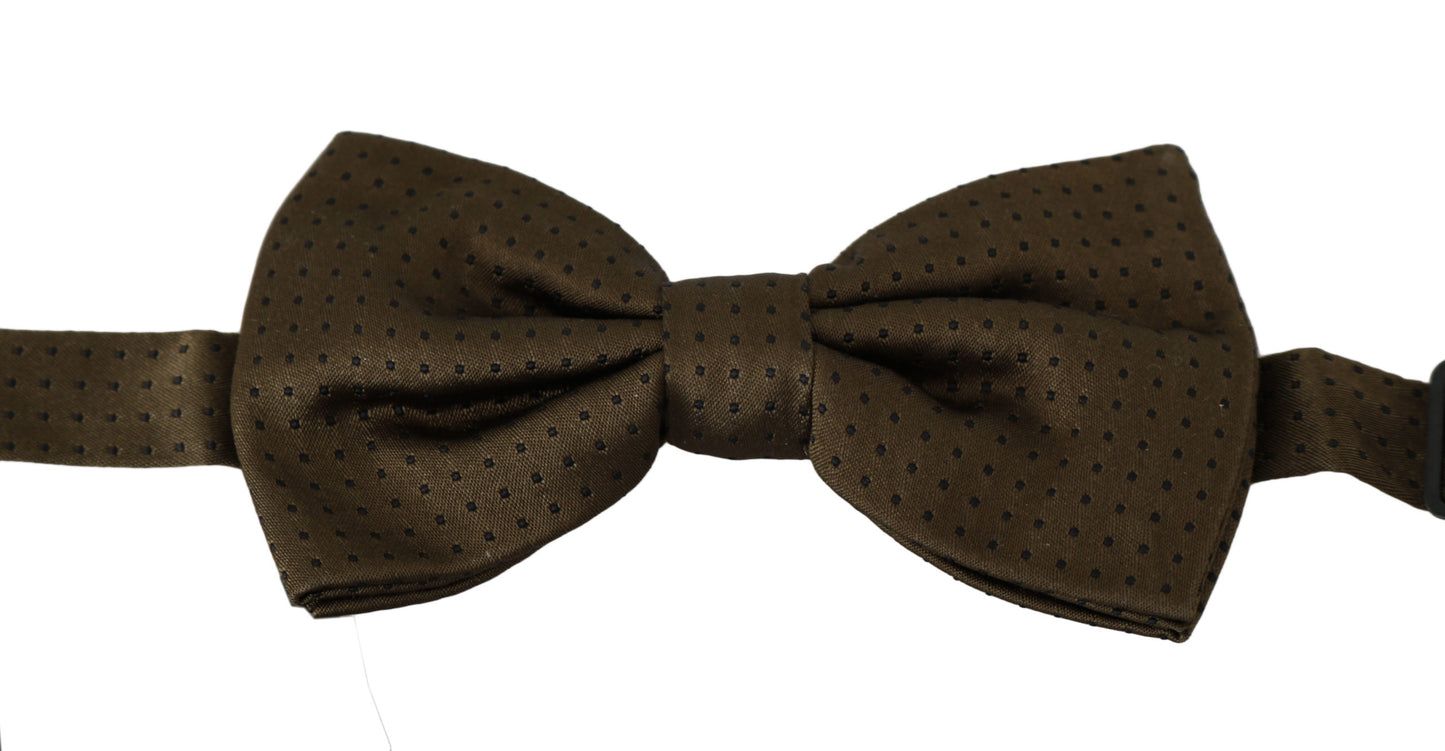 Elegant Silk Polka Dot Bow Tie