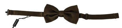 Elegant Silk Polka Dot Bow Tie