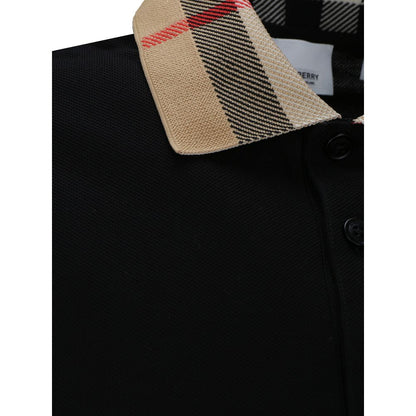 Black Cotton Polo Shirt