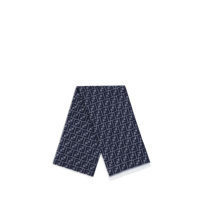 Blue Fleece Wool Scarf