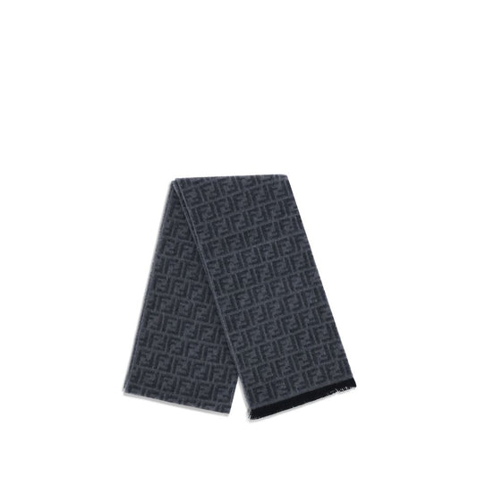 Black Fleece Wool Scarf