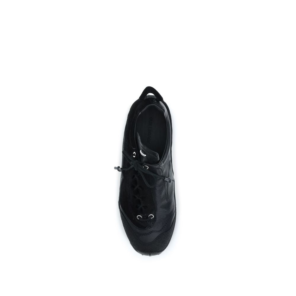 Black Calf Leather Bos Taurus Athletic Sneakers