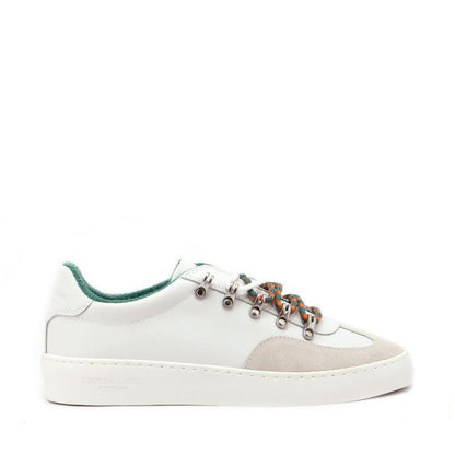White Leather Low Top Sneakers