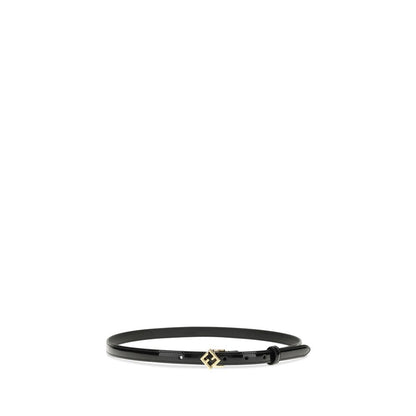 Black Calf Leather Bos Taurus Thin Belt