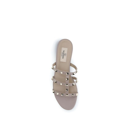 Beige Calf Leather Bos Taurus Sandals