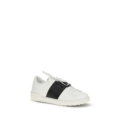 White Calf Leather Bos Taurus Low Top Sneakers