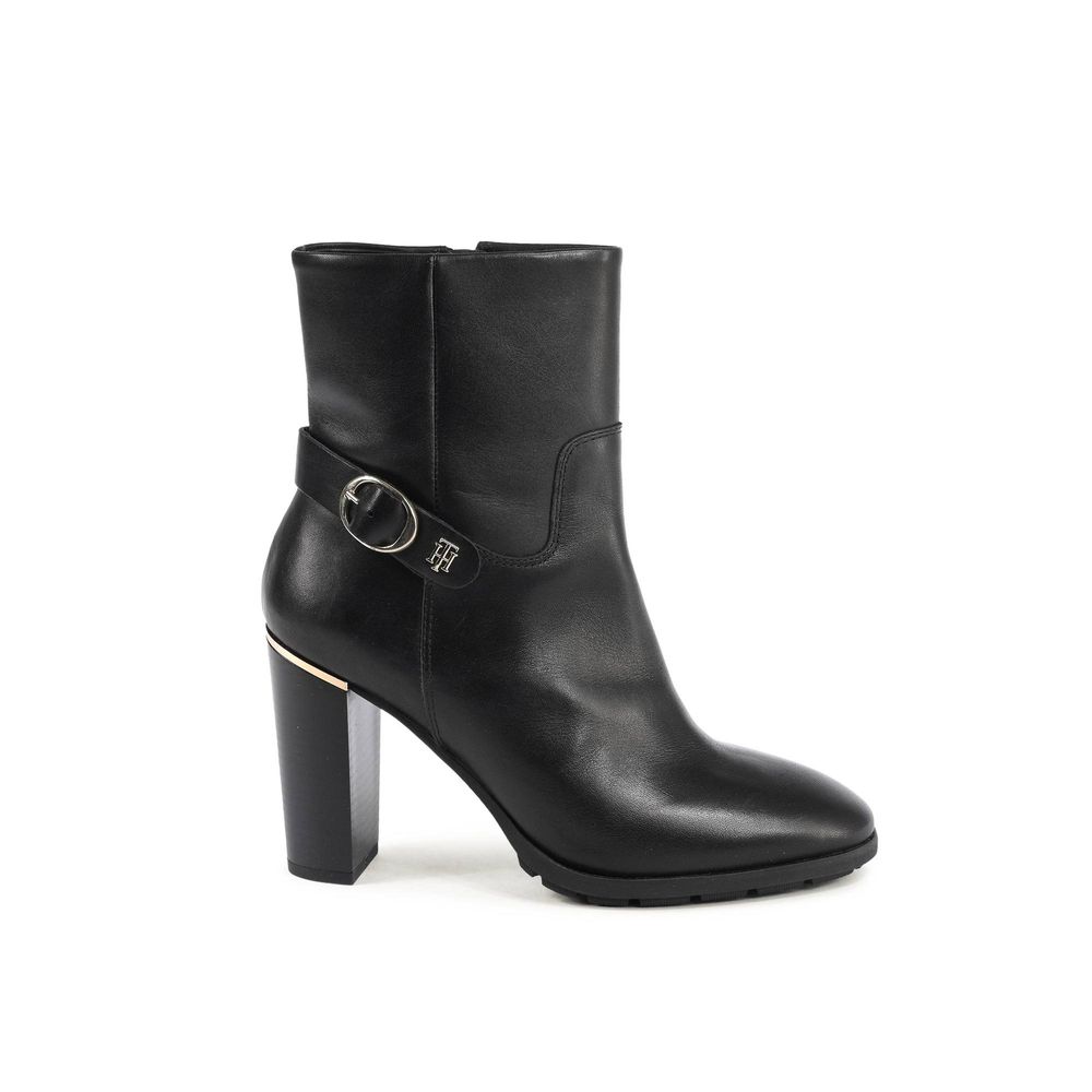 Black Leather Ankle Boots