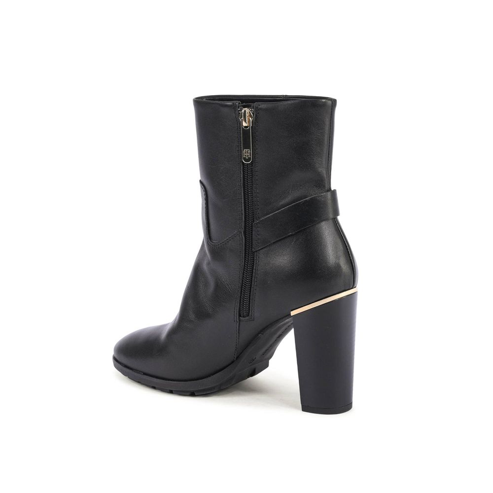 Black Leather Ankle Boots