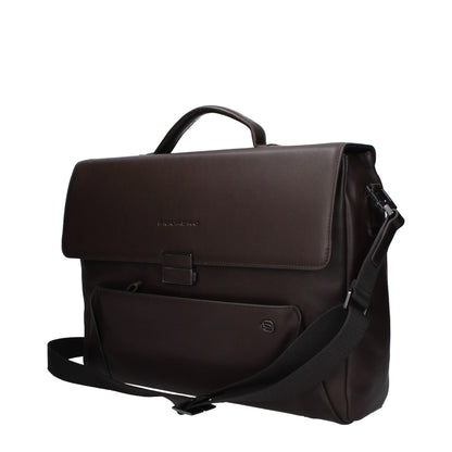 Brown Leather Business And Laptop Bag