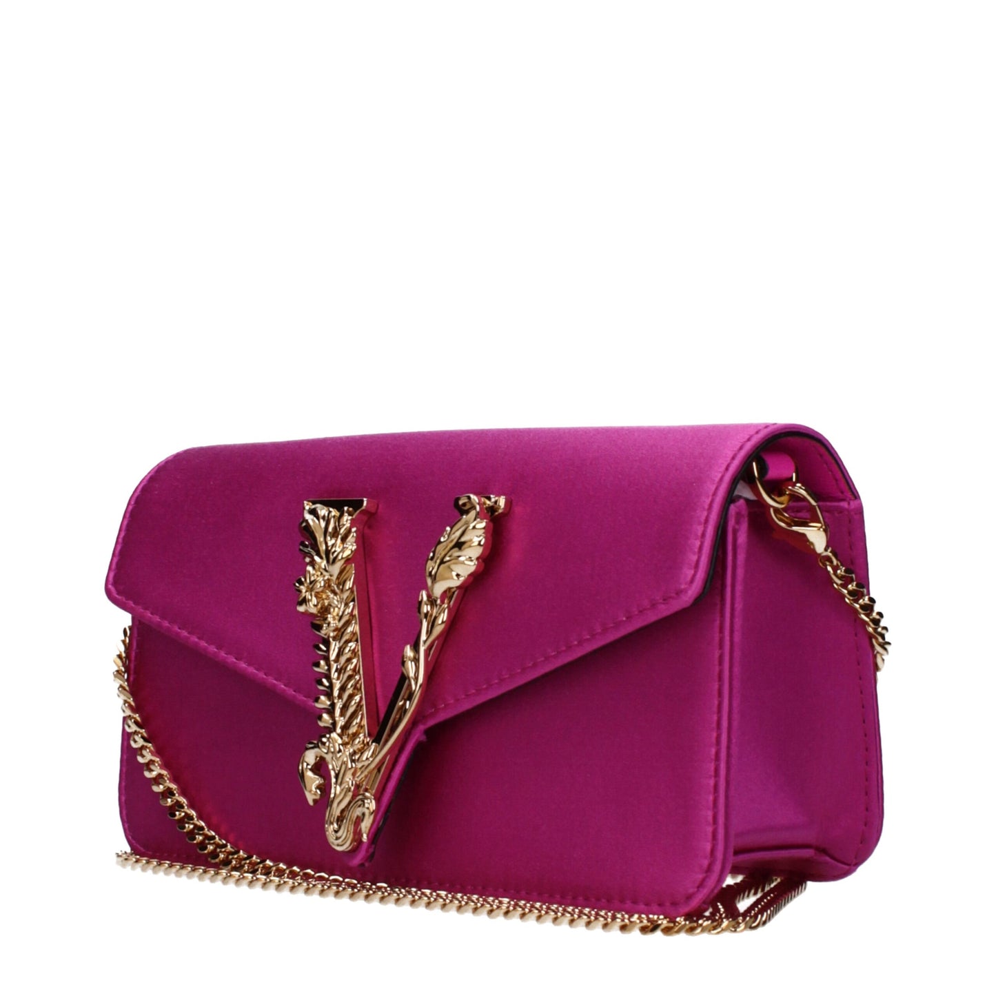 Pink Satin Clutch Bag