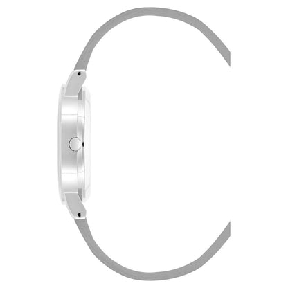 Silver Plastic Dress Watch