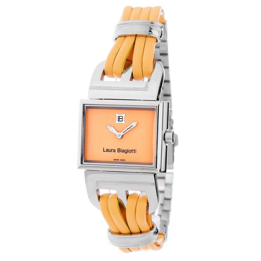 Orange Leather Lining Dress Watch