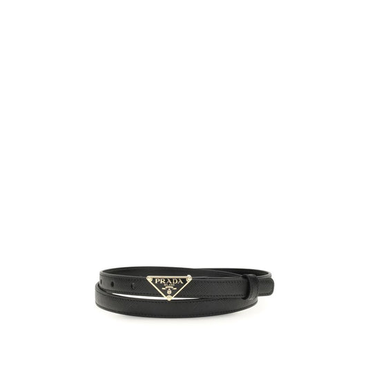Black Calf Leather Bos Taurus Thin Belt
