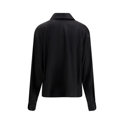 Black Silk Polo Shirt